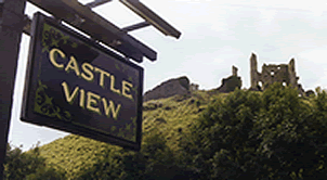 Corfe Castle view