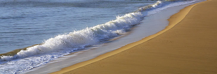 Bournemouth Beaches with golden sand, cool blue water
